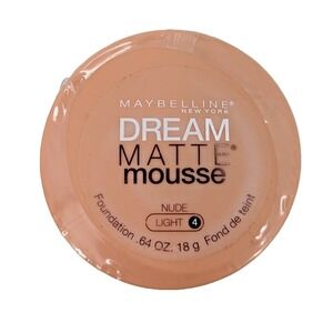 Maybelline Dream Matte Mousse Nude Light 4 Foundation .64oz NEW SEALED!
